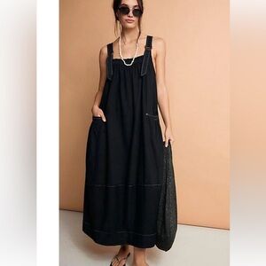 Free People Black Midi Dress
